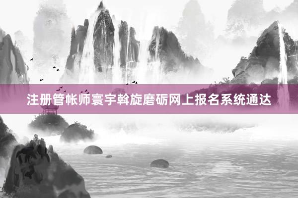 注册管帐师寰宇斡旋磨砺网上报名系统通达